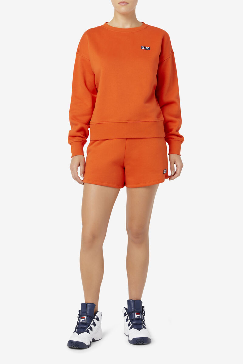 Fila Diara High Rise Short Orange | QUub1sJqdo4