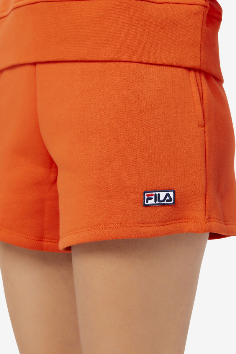 Fila Diara High Rise Short Orange | QUub1sJqdo4