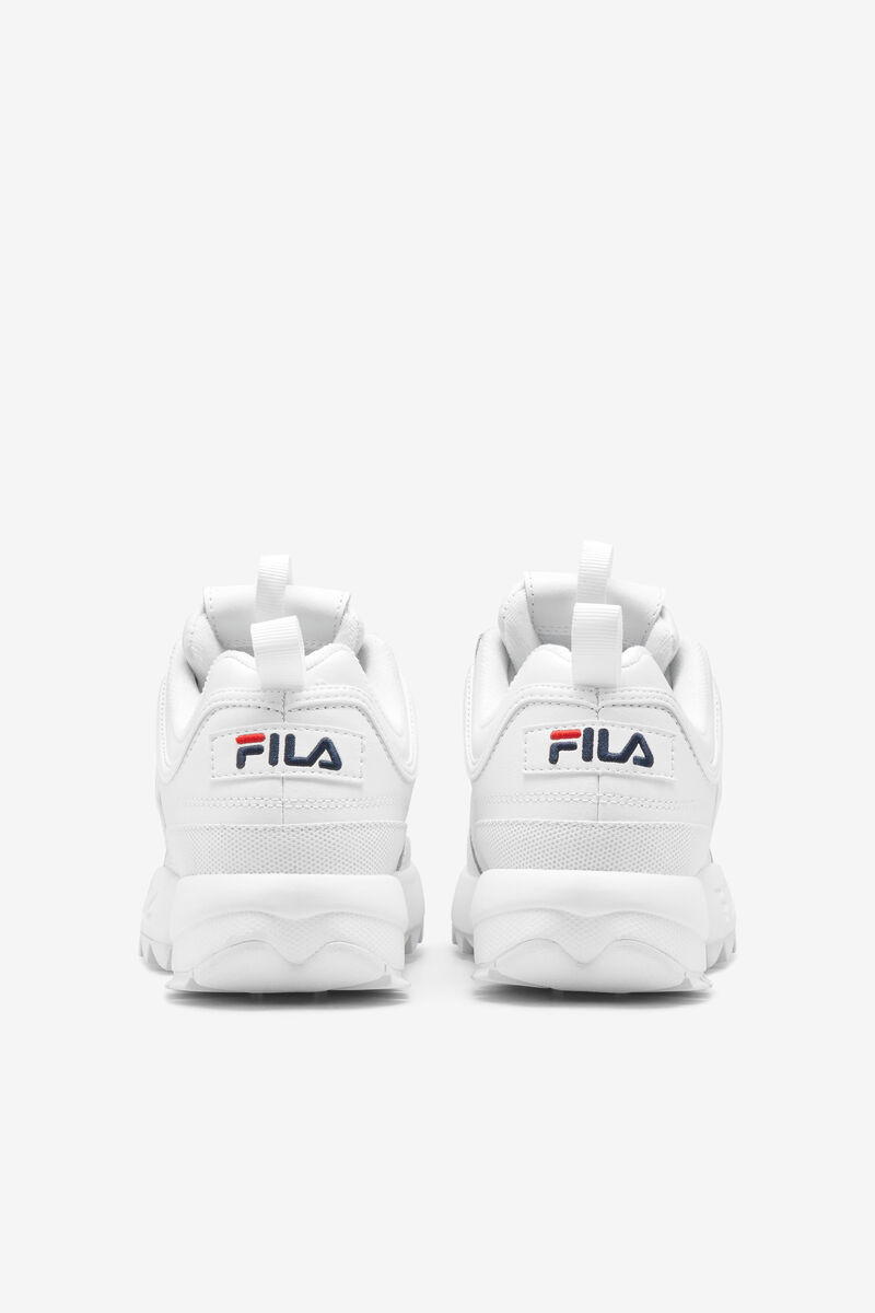 Fila Disruptor 2 Chunky White Sneakers | Fila White / Navy / Red | PSWF1TGFs3G