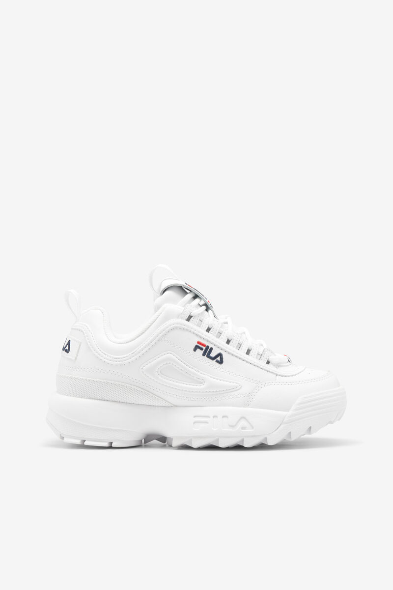 Fila Disruptor 2 Chunky White Sneakers | Fila White / Navy / Red | PSWF1TGFs3G