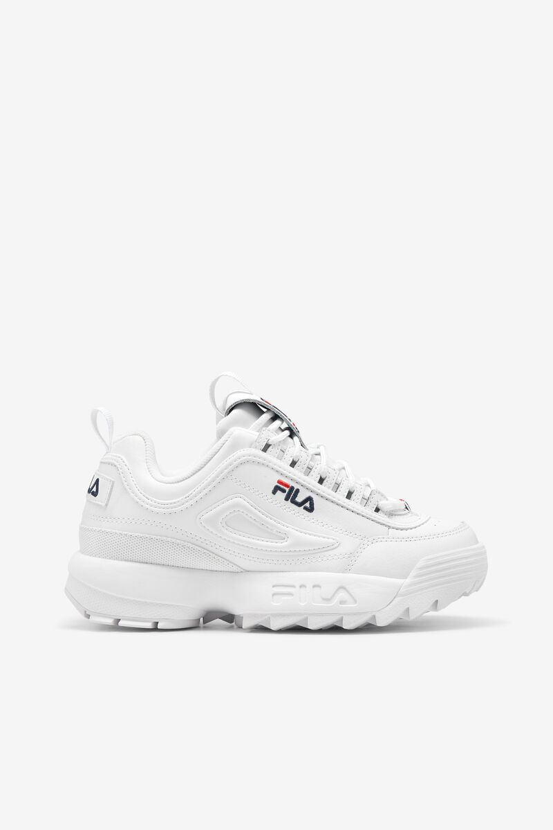 Fila Disruptor 2 Chunky White Sneakers | Fila White / Navy / Red | PSWF1TGFs3G