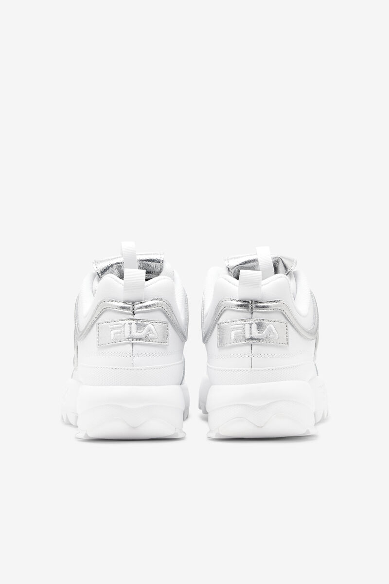 Fila Disruptor 2 Creased Metallic White / White / Metal Silver | g9yk2DF93XC