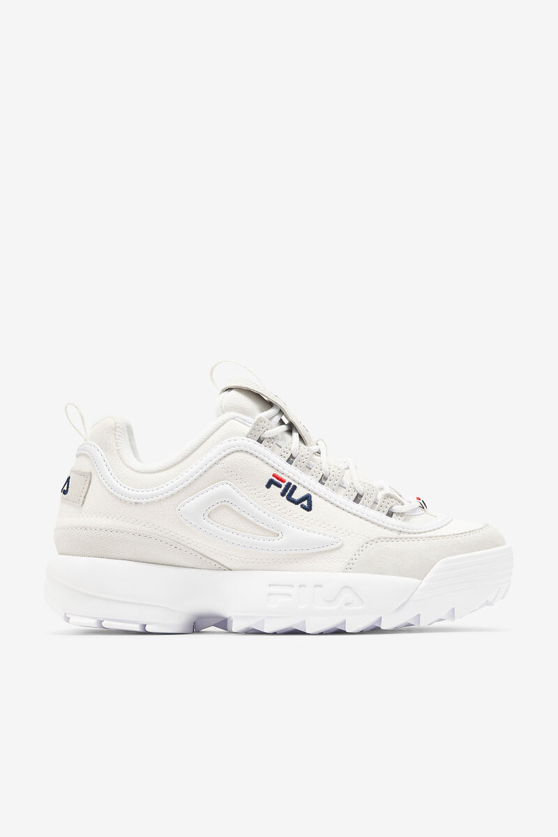 Fila Disruptor 2 Lab Premium White Chunky Sneakers | Fila White / White / Navy | VFeZvNZtJxI