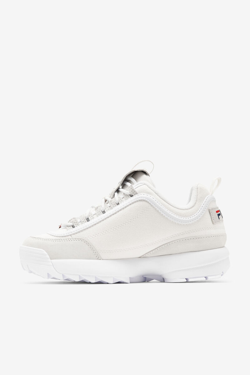 Fila Disruptor 2 Lab Premium White Chunky Sneakers | Fila White / White / Navy | VFeZvNZtJxI