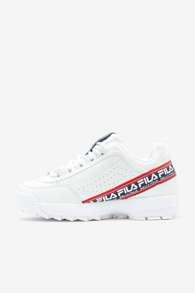 Fila Disruptor 2 Premium Logo Tape White / Navy / Red | tSKyFh6cWgl