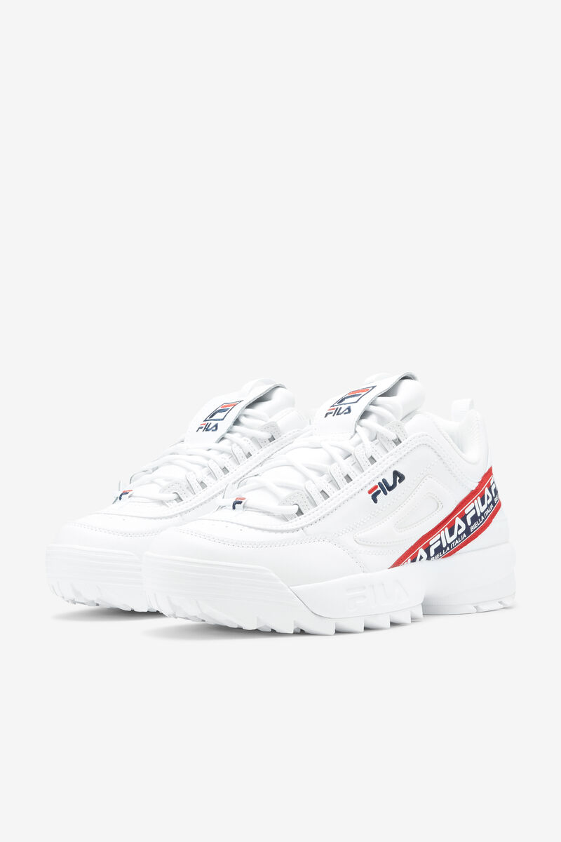 Fila Disruptor 2 Premium Logo Tape White / Navy / Red | tSKyFh6cWgl