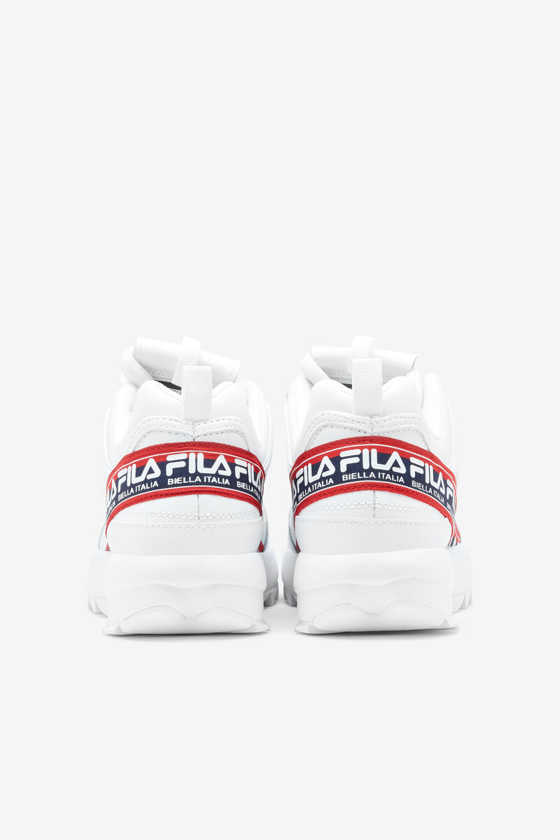 Fila Disruptor 2 Premium Logo Tape White / Navy / Red | tSKyFh6cWgl