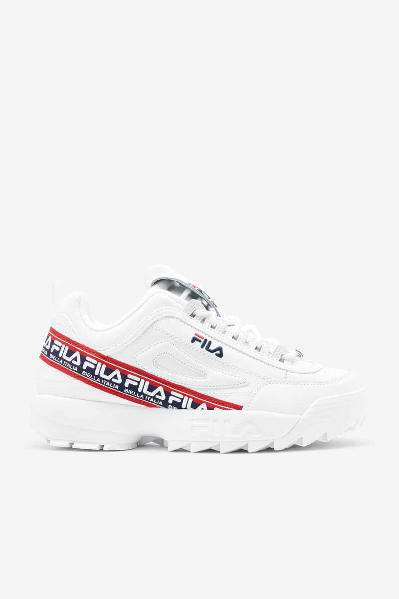 Fila Disruptor 2 Premium Logo Tape White / Navy / Red | tSKyFh6cWgl