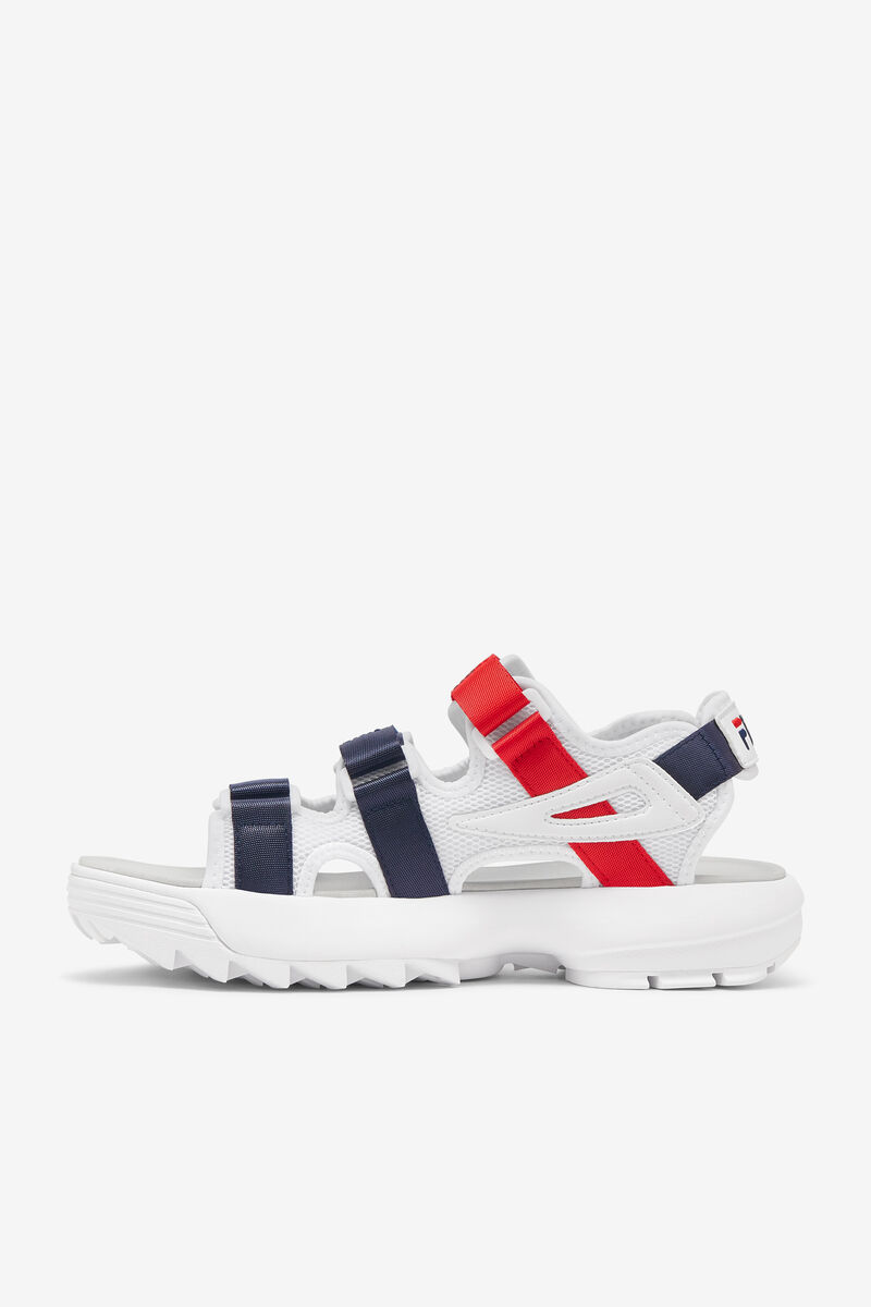 Fila Disruptor Sandal White / Navy / Red | 9FZnbiUSUKP