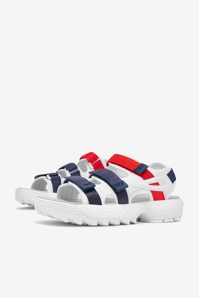 Fila Disruptor Sandal White / Navy / Red | 9FZnbiUSUKP