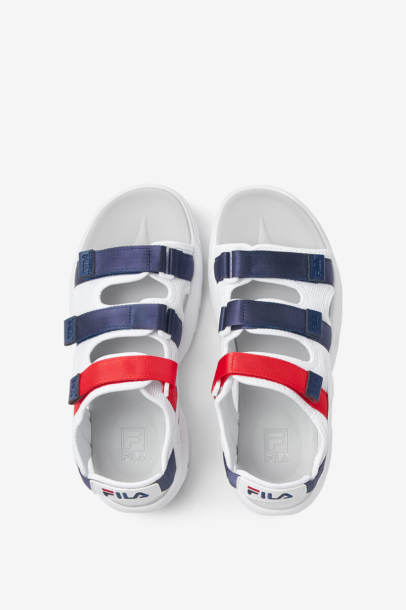 Fila Disruptor Sandal White / Navy / Red | 9FZnbiUSUKP