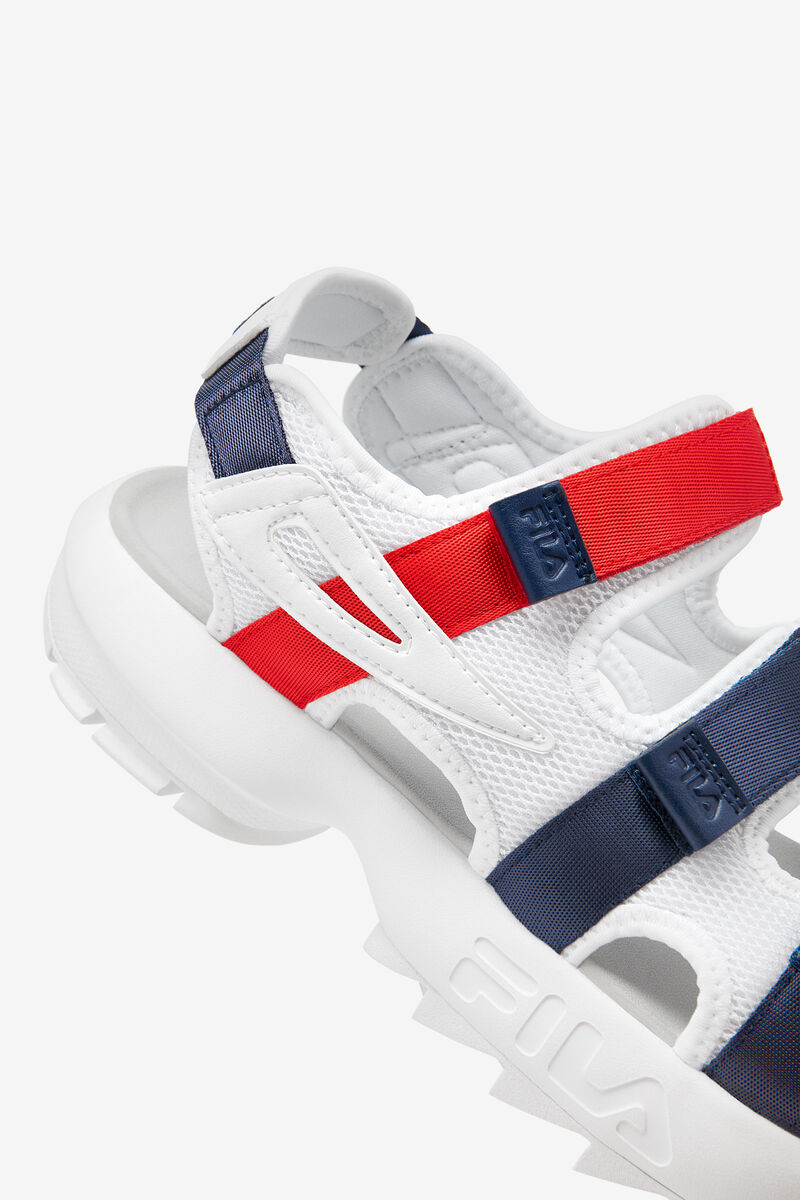 Fila Disruptor Sandal White / Navy / Red | 9FZnbiUSUKP