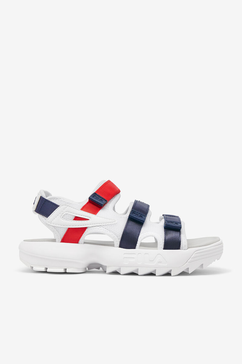 Fila Disruptor Sandal White / Navy / Red | 9FZnbiUSUKP