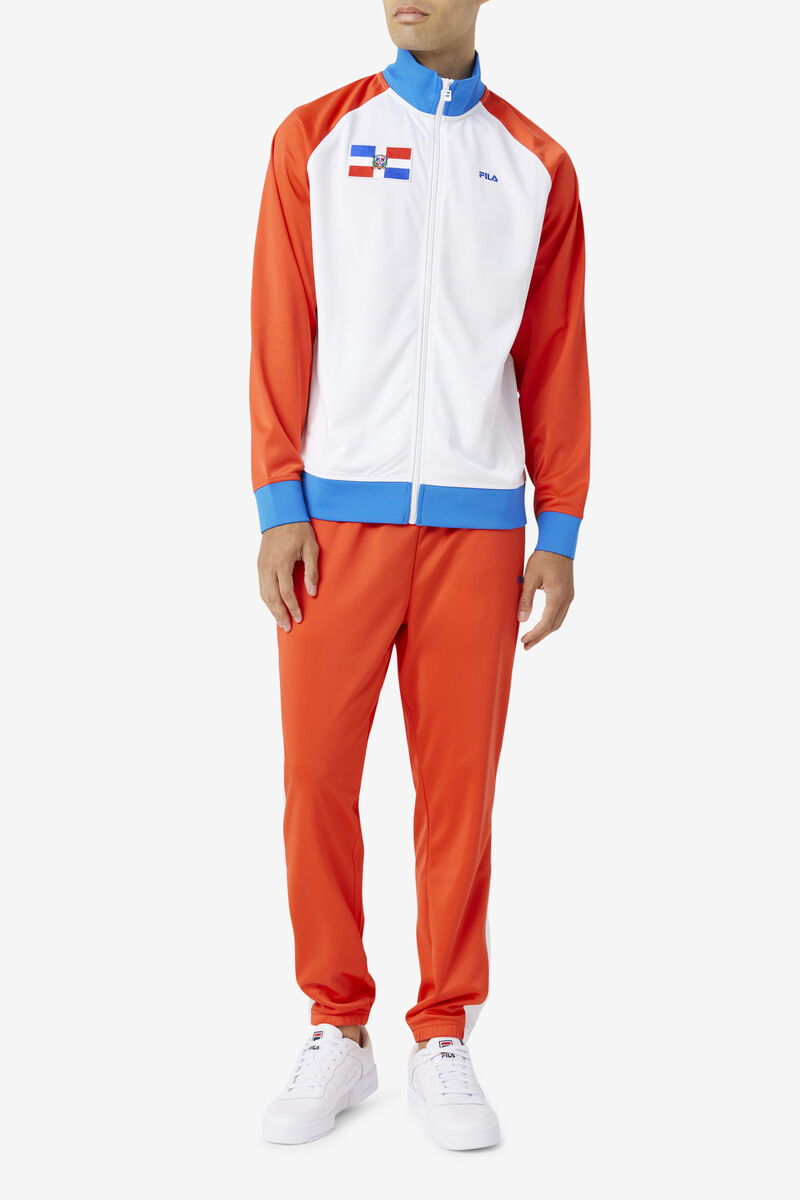 Fila Dominican Republic Pant Red / White | RfSfKBtrfjR