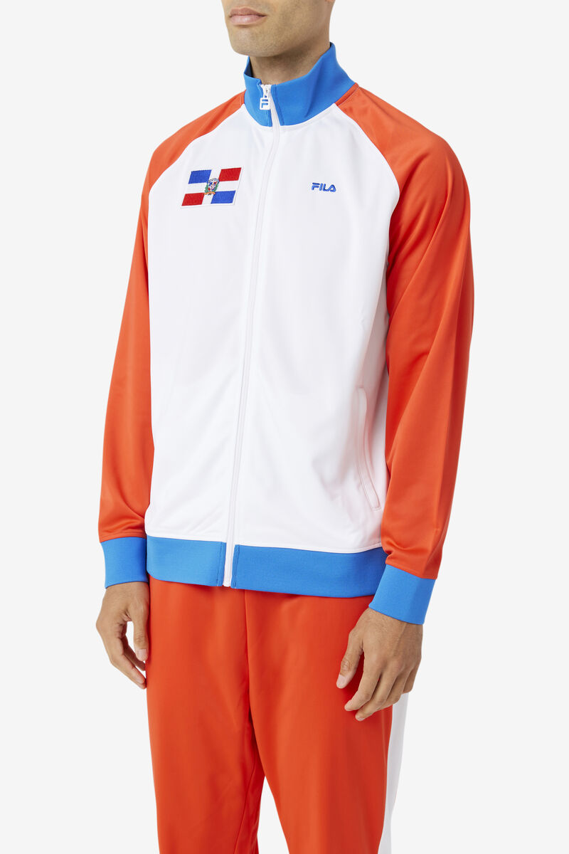 Fila Dominican Republic Track Jacket Red / White / Blue | DYnMGnn2QjJ