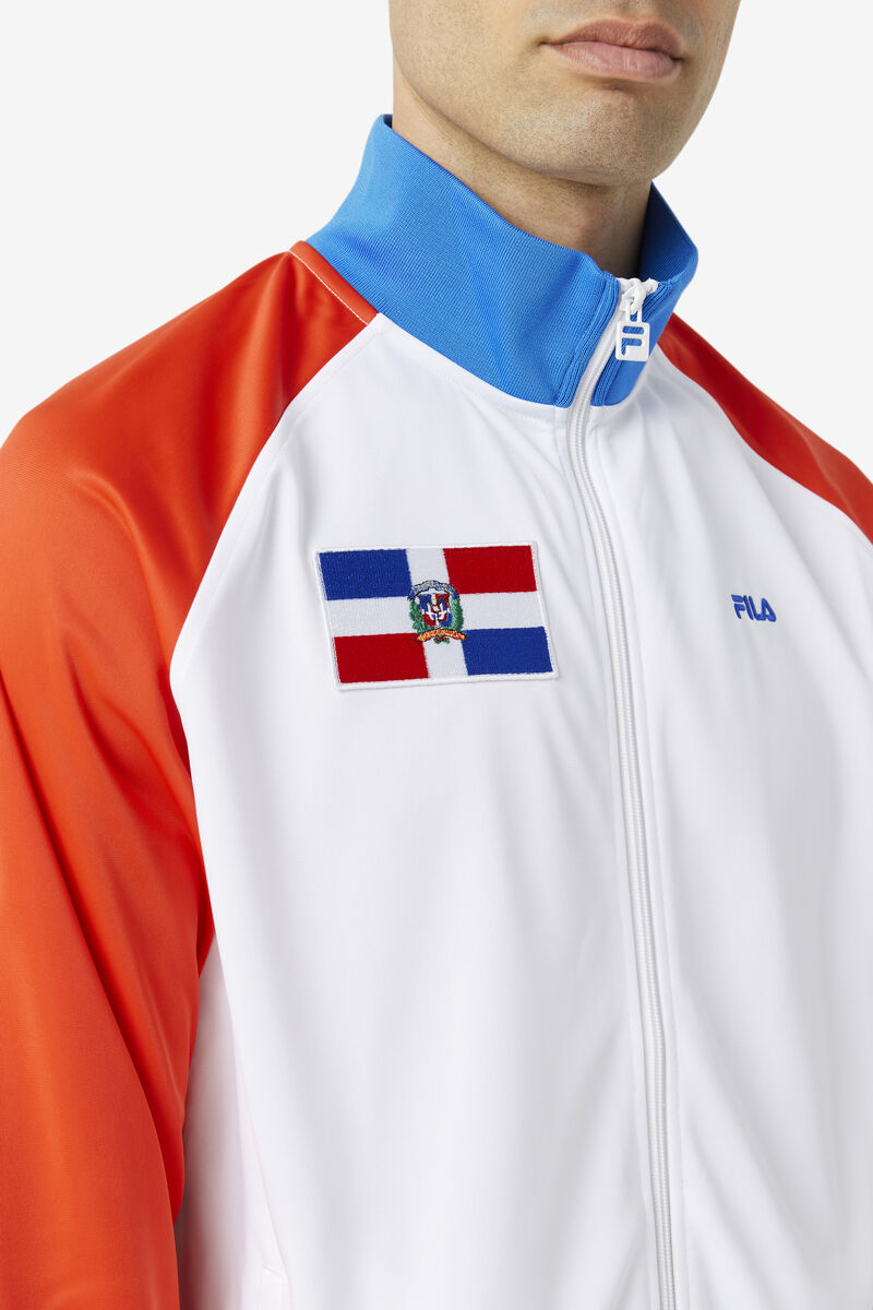 Fila Dominican Republic Track Jacket Red / White / Blue | DYnMGnn2QjJ