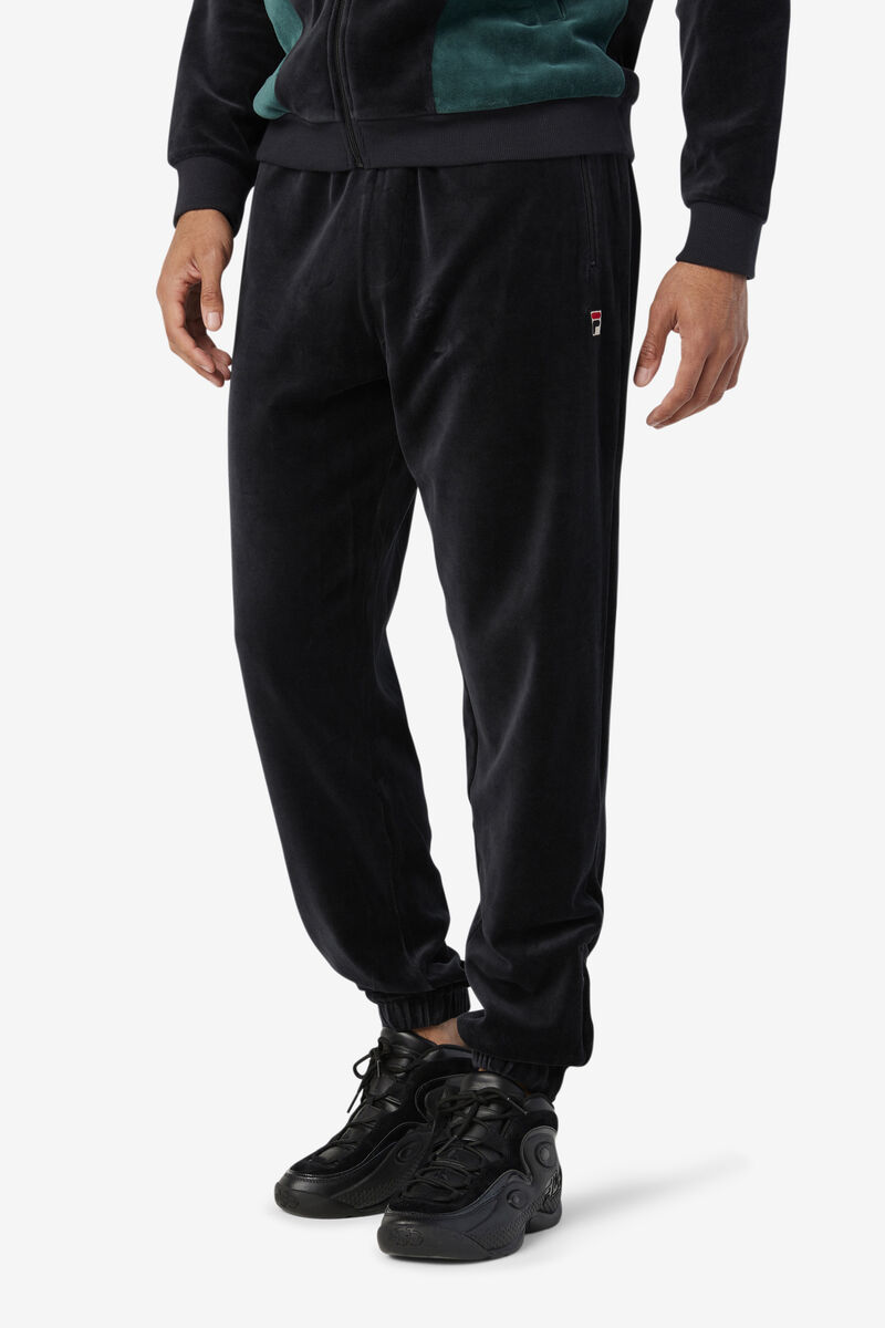 Fila Dortmund Velour Jogger Black | CnYtzMlOxuP