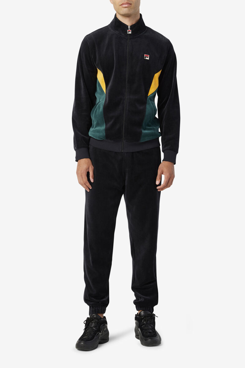 Fila Dortmund Velour Jogger Black | CnYtzMlOxuP