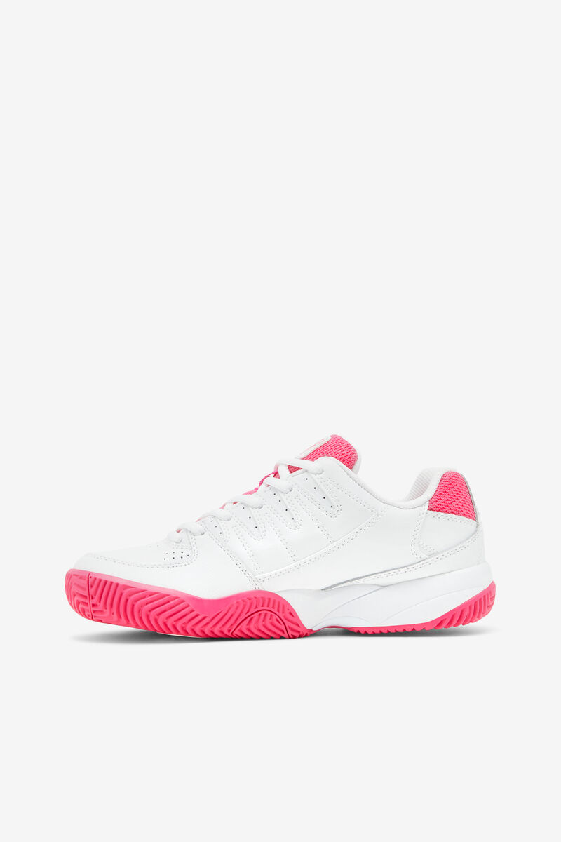 Fila Double Bounce White / Pink / Metal Silver | 6zaHk5wxskF