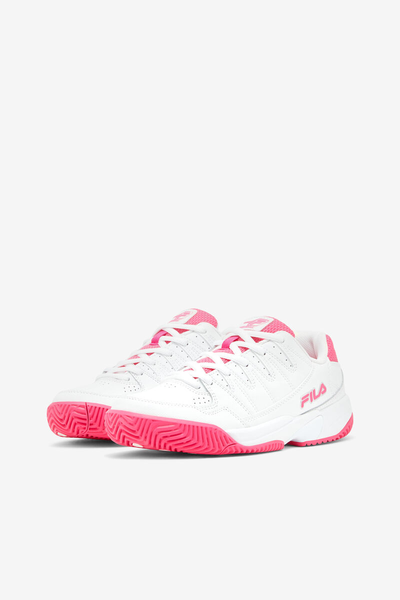 Fila Double Bounce White / Pink / Metal Silver | 6zaHk5wxskF