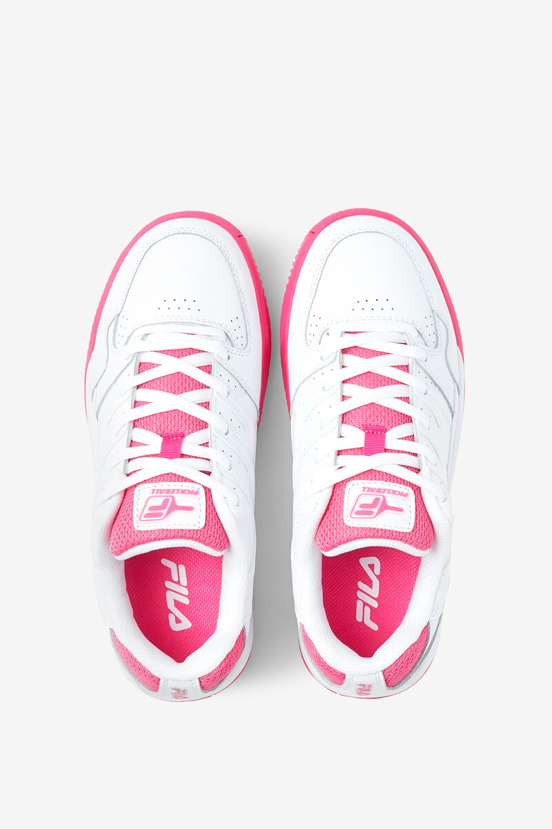 Fila Double Bounce White / Pink / Metal Silver | 6zaHk5wxskF