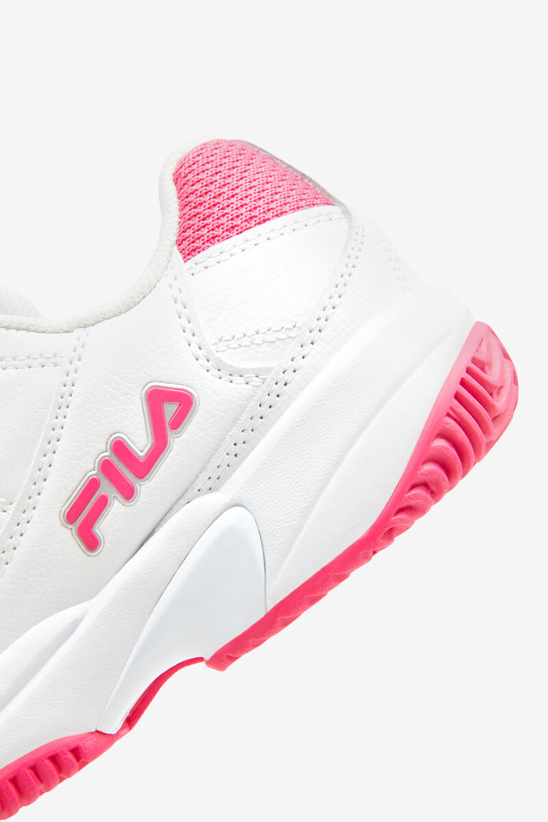 Fila Double Bounce White / Pink / Metal Silver | 6zaHk5wxskF