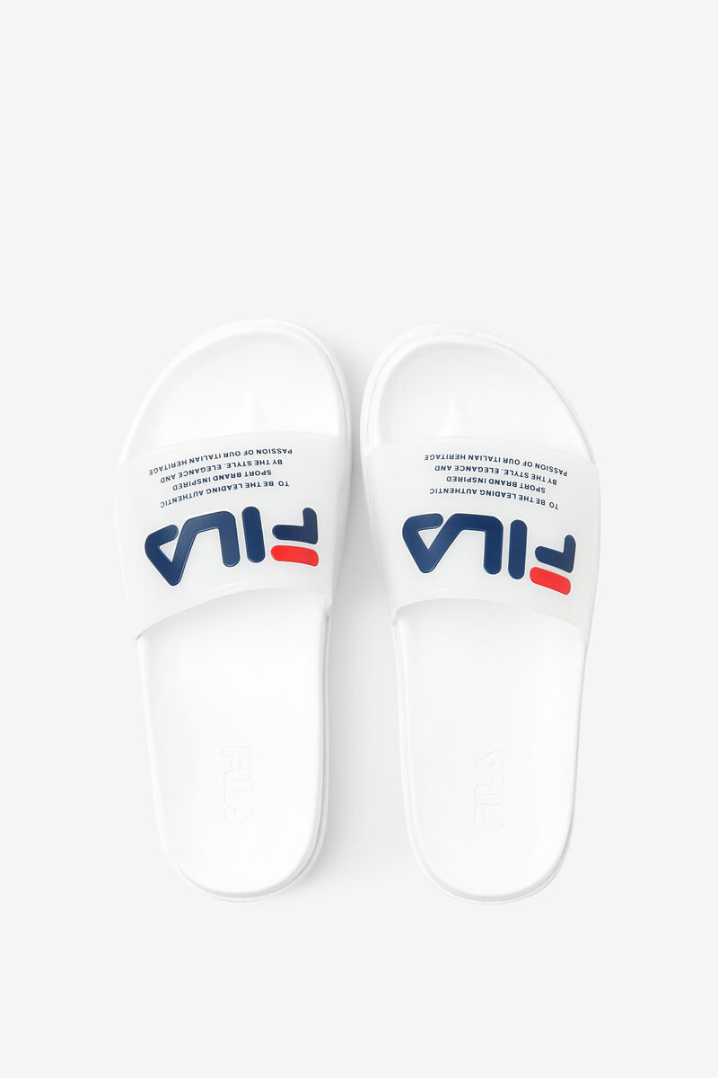 Fila Drifter Luxe Clear White / Navy / Red | rw8jz3MnkxN