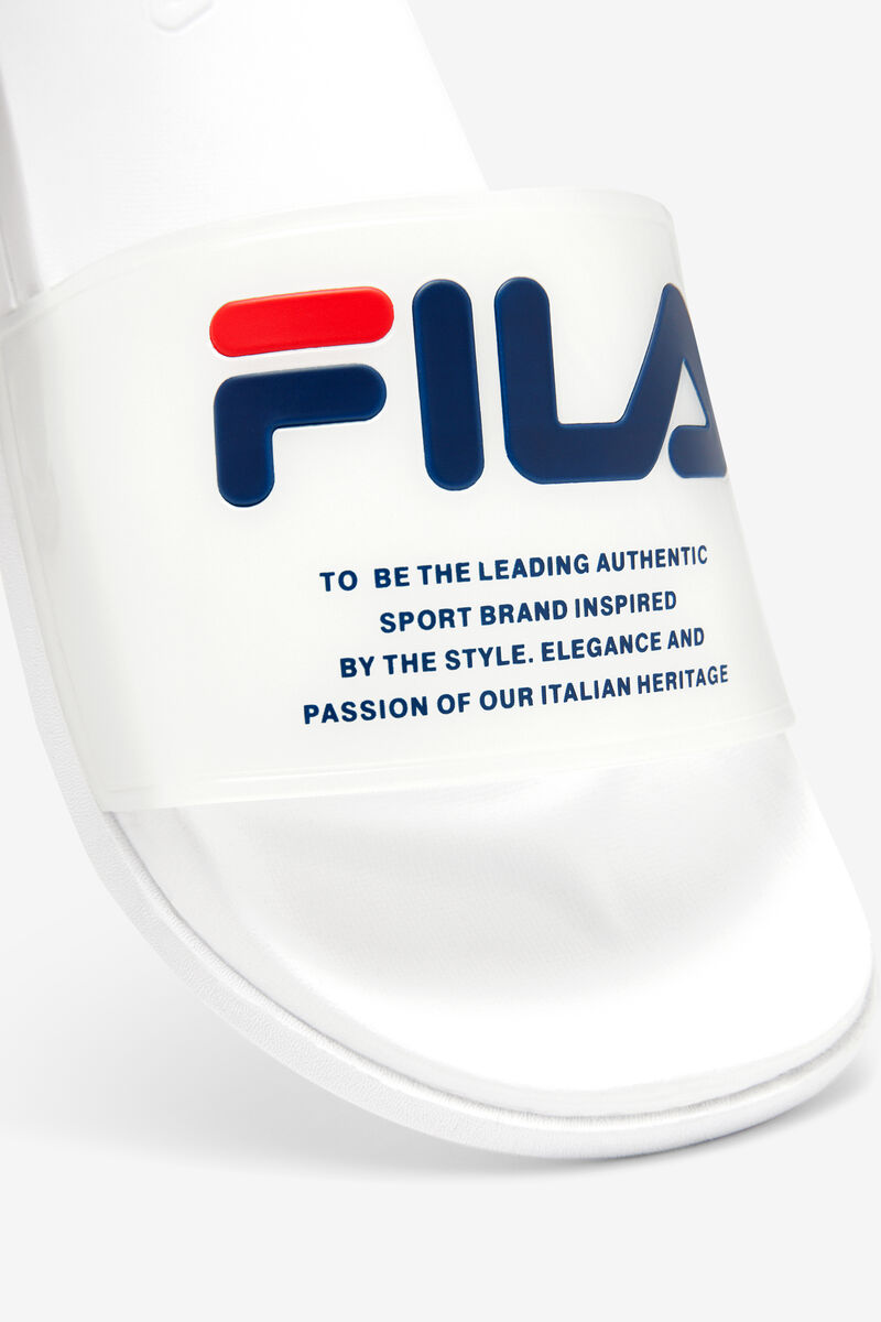 Fila Drifter Luxe Clear White / Navy / Red | rw8jz3MnkxN