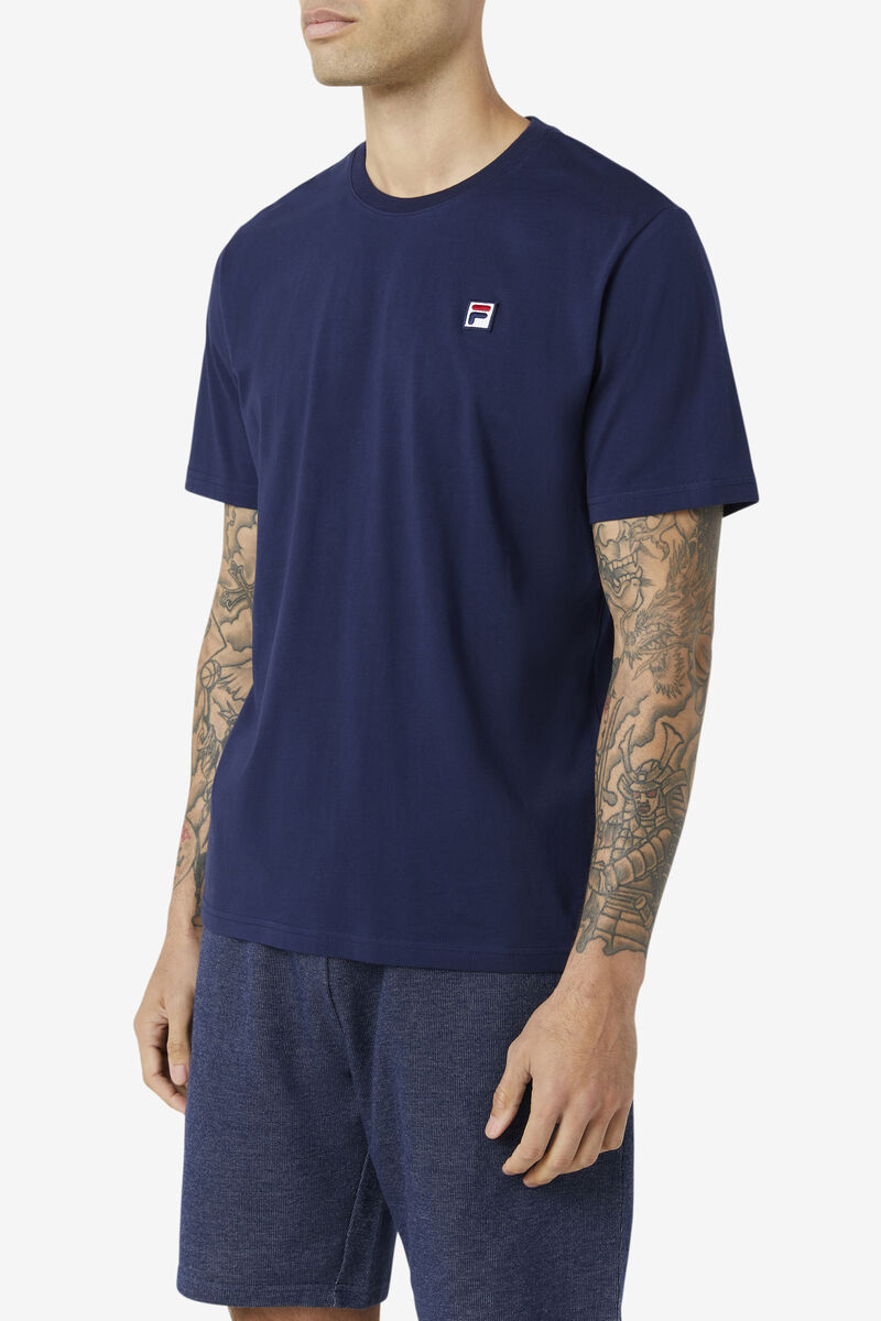 Fila Edgecumbe Short Sleeve Navy / White | GdQwC7qwMWf