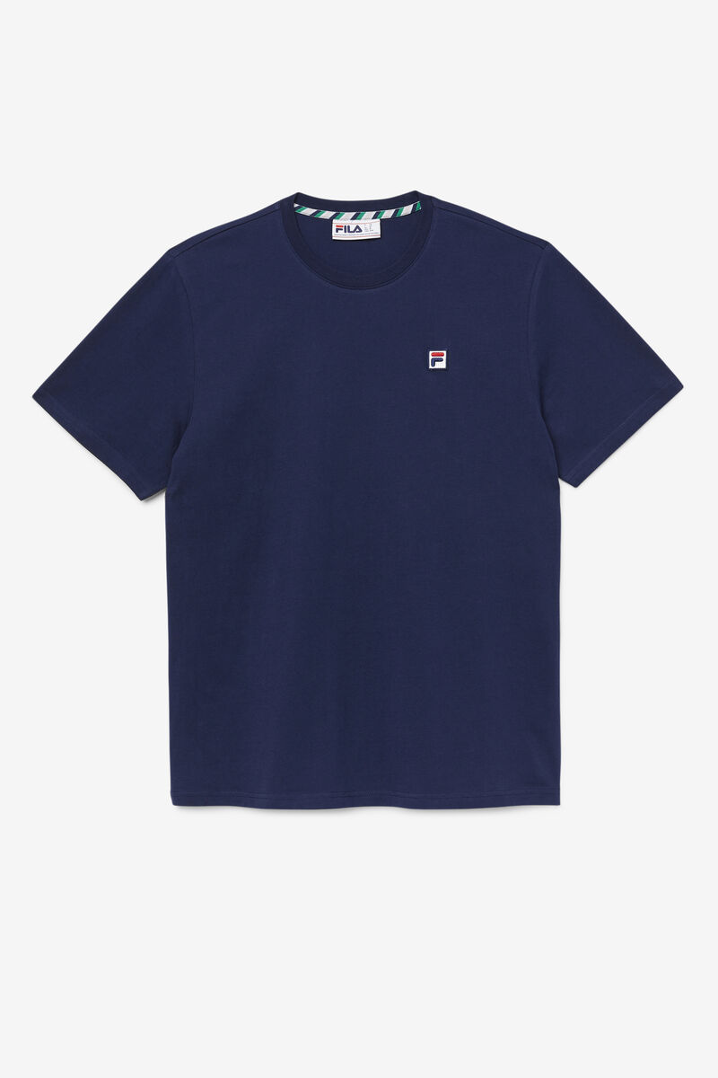 Fila Edgecumbe Short Sleeve Navy / White | GdQwC7qwMWf