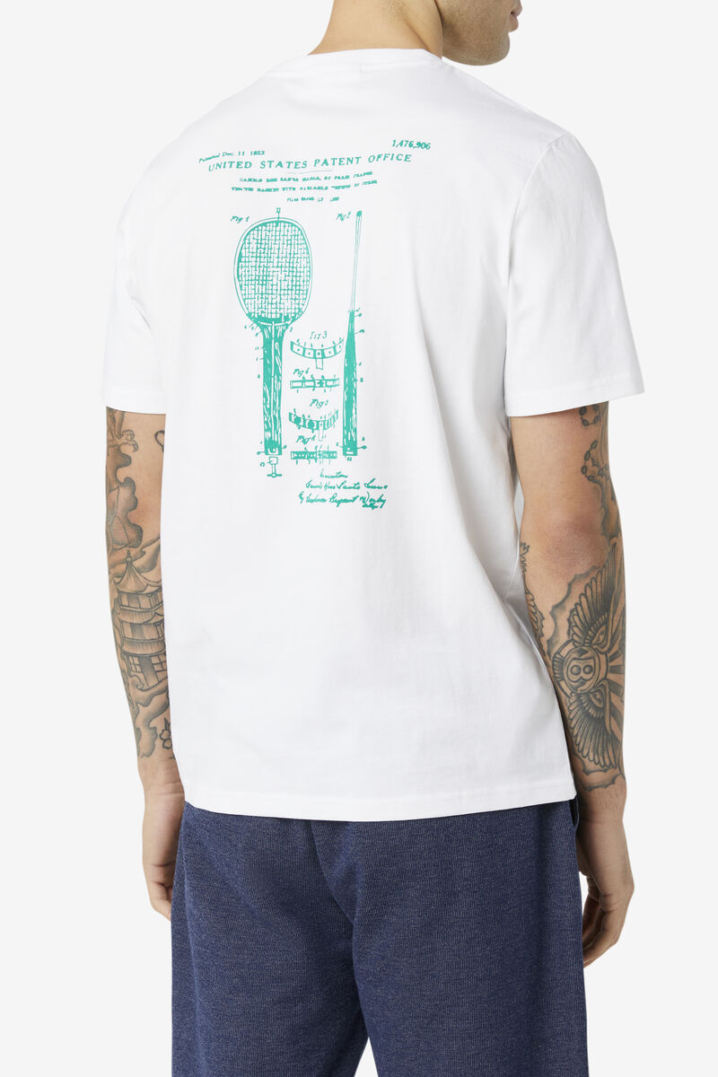 Fila Edgecumbe Short Sleeve White / Green | kfIZFzjdmbW