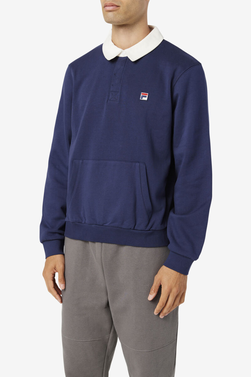 Fila Edison Fleece Rugby Navy / White | YYFJLGU4C4n