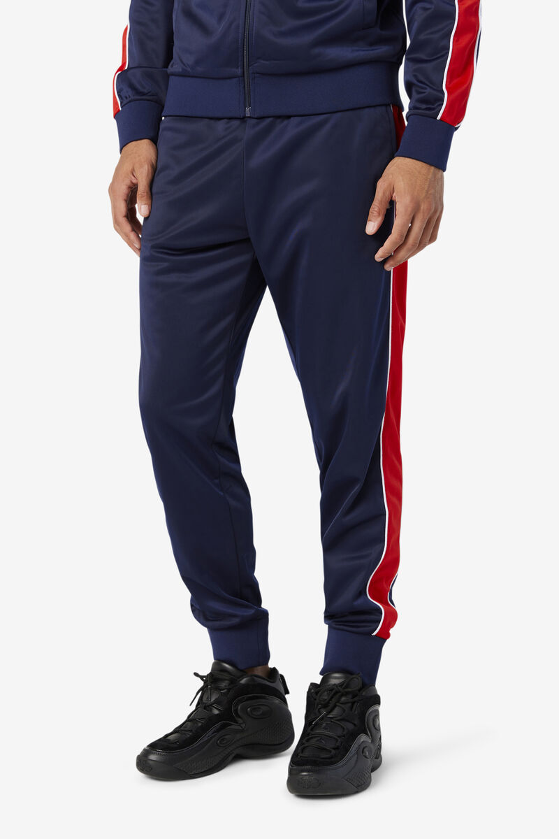 Fila Elijah Track Pant Navy / Red / White | ZTLDsu4OoJW