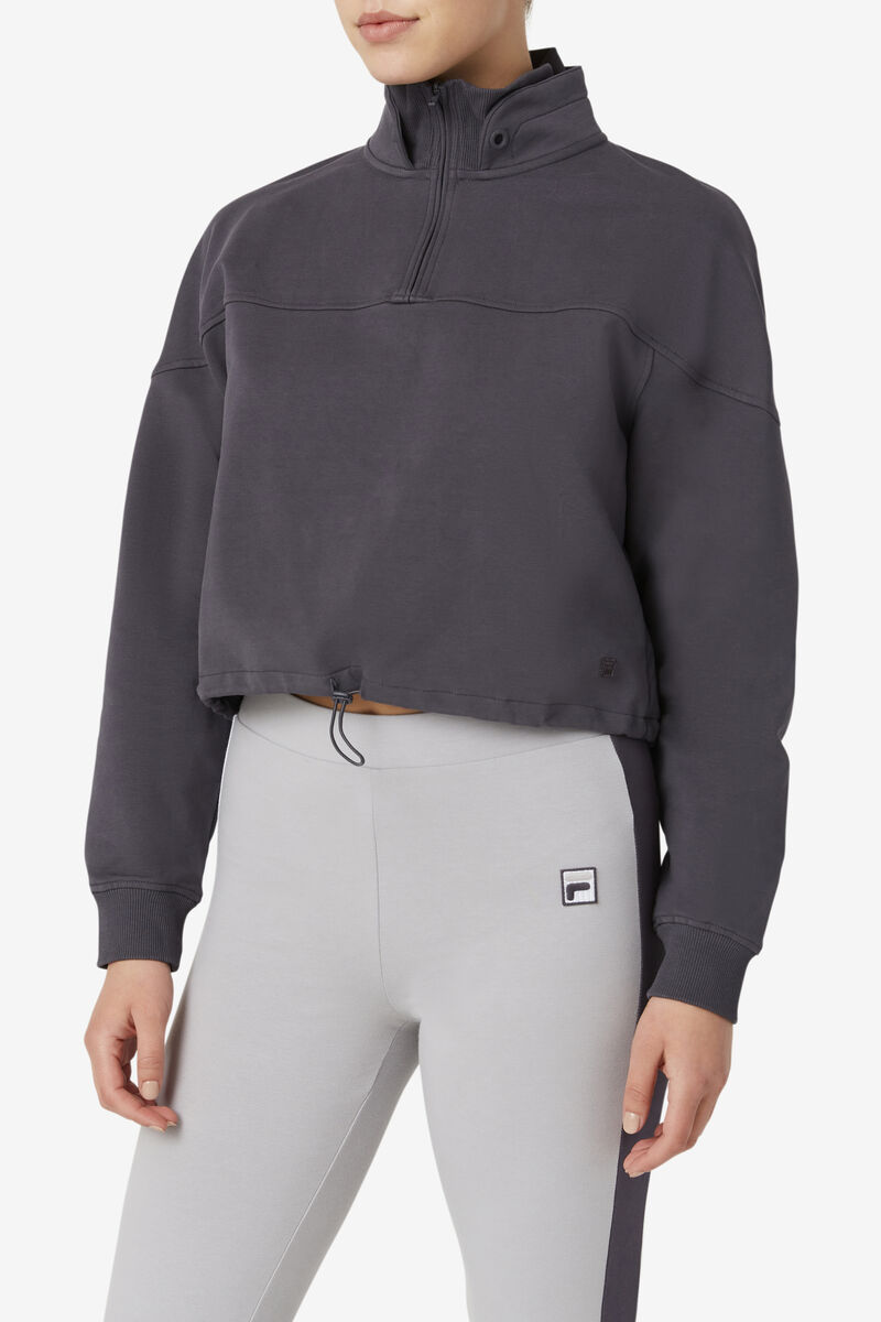 Fila Elysia Quarter Zip Dark Grey | ocf5Qeoimnm