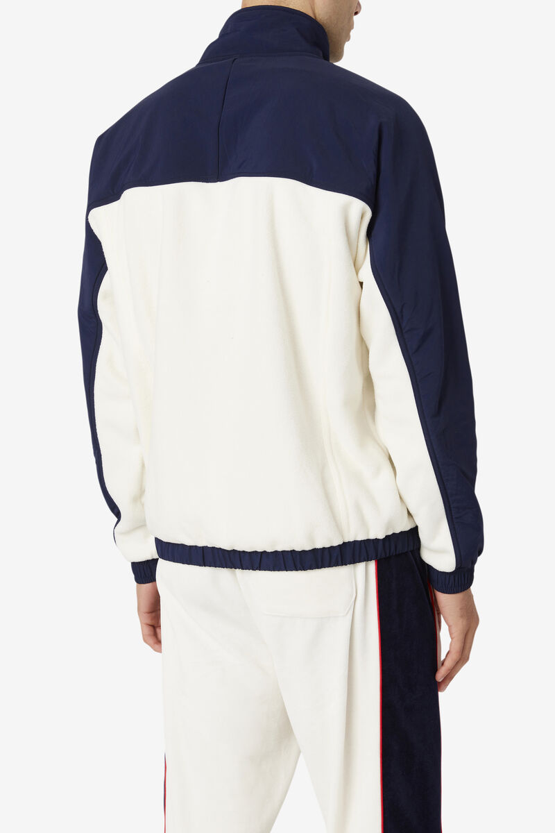 Fila Erick 1/2 Zip Pullover White / Navy | JibYT14y7LV