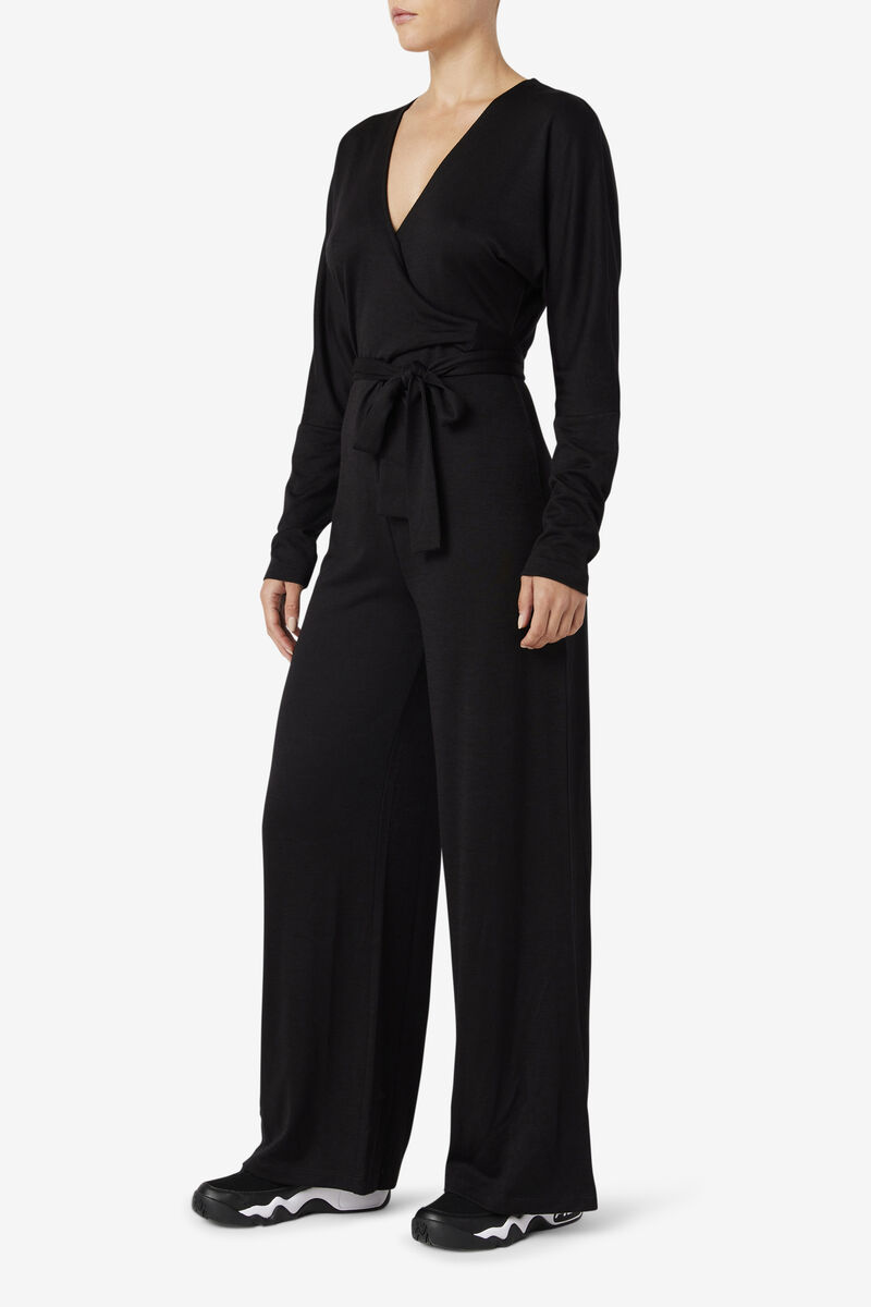 Fila Everleigh Jumpsuit Black | P6P7rAjniD4