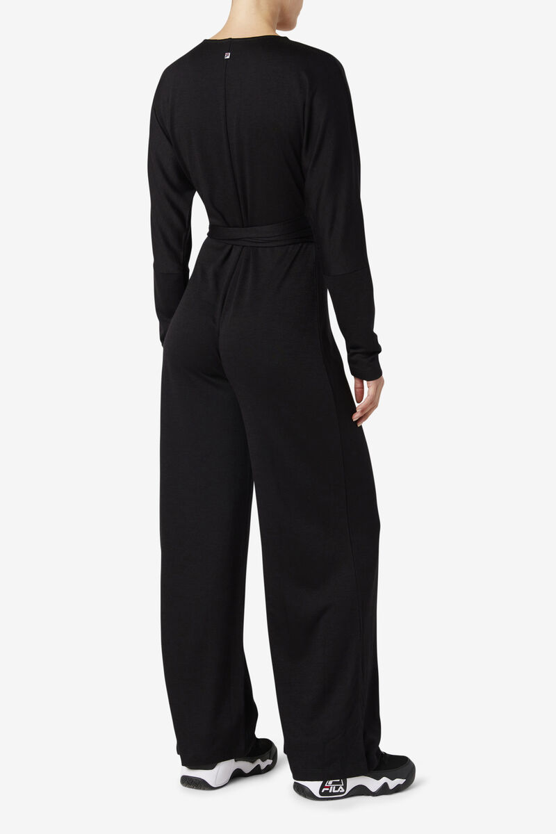 Fila Everleigh Jumpsuit Black | P6P7rAjniD4