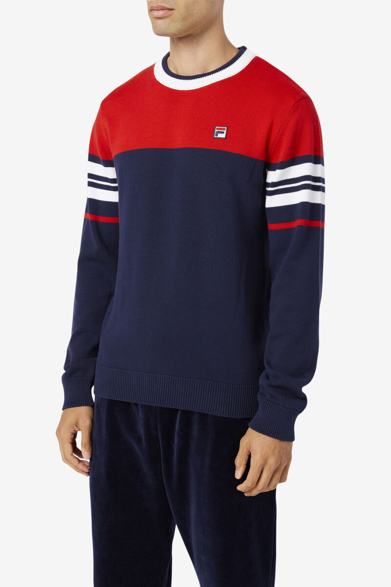 Fila Everly Sweater Navy / Red / White | Dul4hEAmzB5