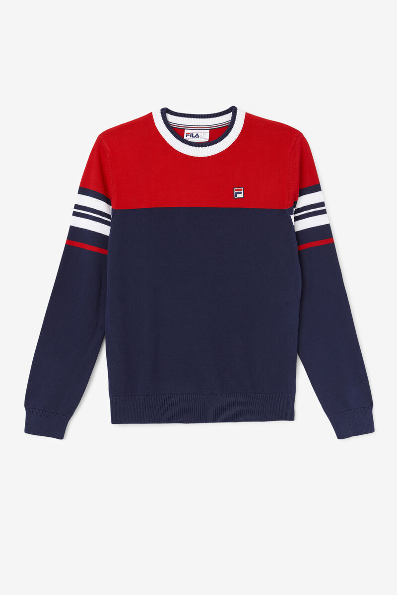 Fila Everly Sweater Navy / Red / White | Dul4hEAmzB5