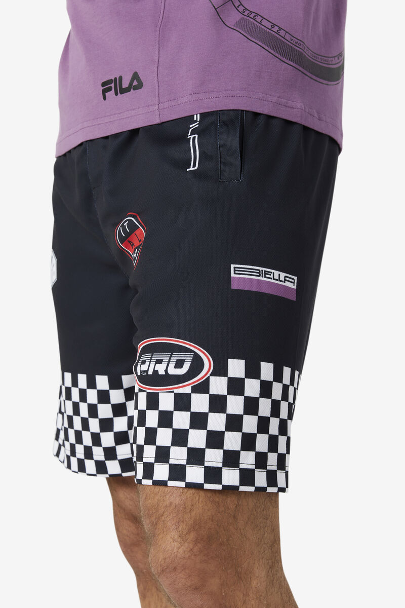 Fila Exzone Checkered Shorts Black | 3V2WksIdmxu