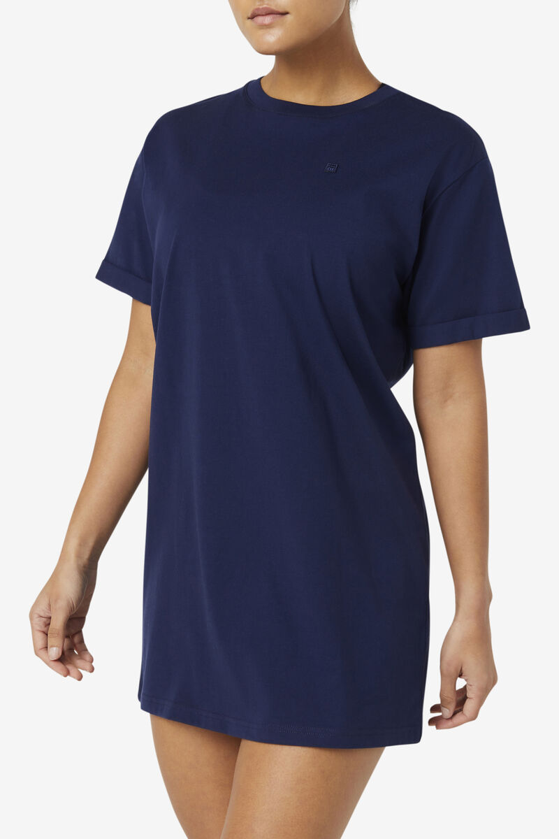 Fila Fauna T-shirt Dress Navy | SnONywNMB2N