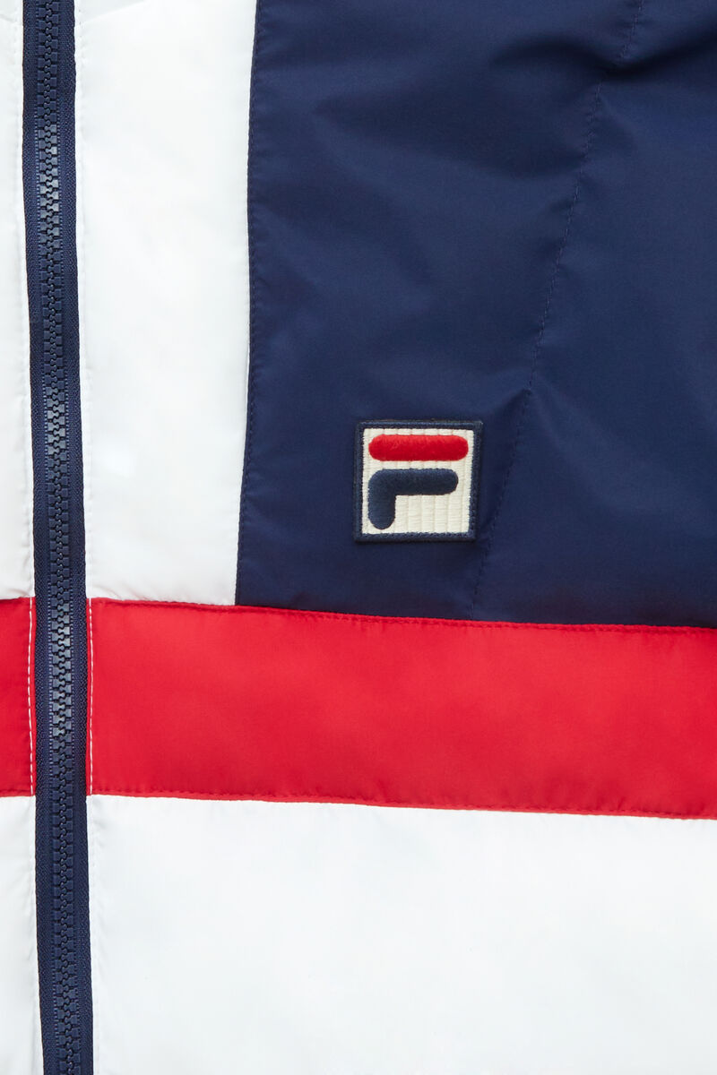 Fila Fausto Ski Jacket Navy / Red / White | VNQeN1puBJ4