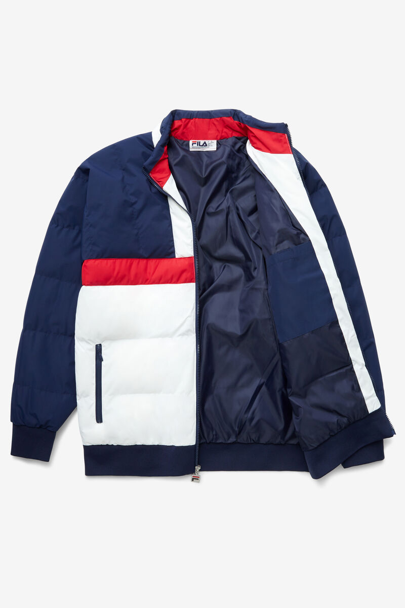 Fila Fausto Ski Jacket Navy / Red / White | VNQeN1puBJ4