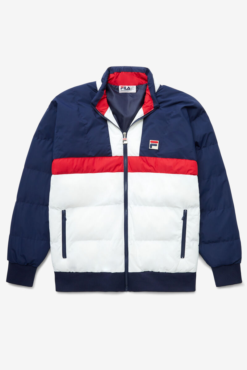 Fila Fausto Ski Jacket Navy / Red / White | VNQeN1puBJ4