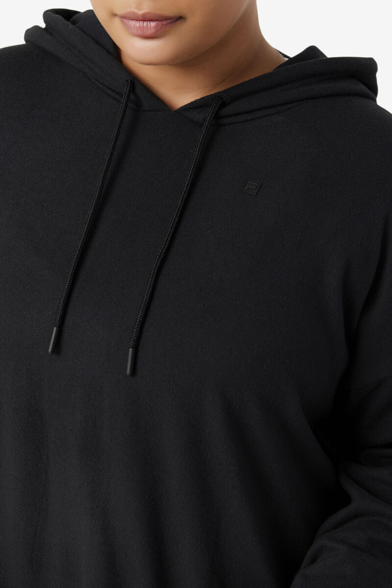 Fila Fi-lux Cropped Hoodie Black | U8RmhFo5rUK