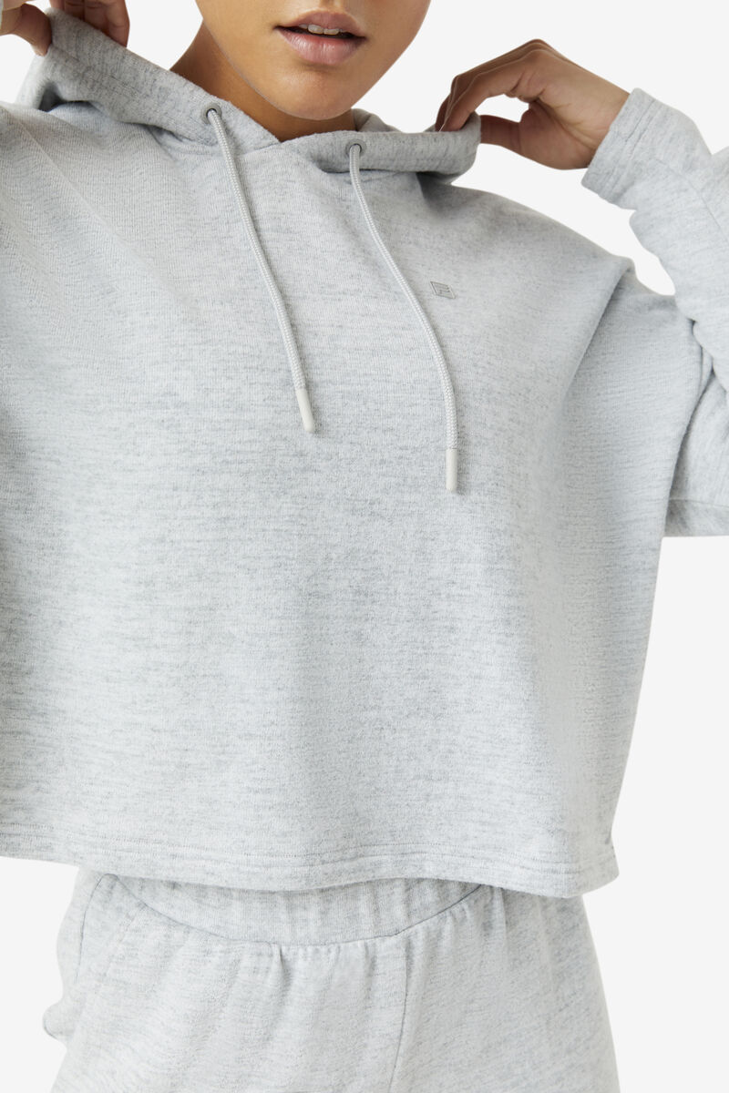 Fila Fi-lux Cropped Hoodie Grey | BEQqHKkuNq4