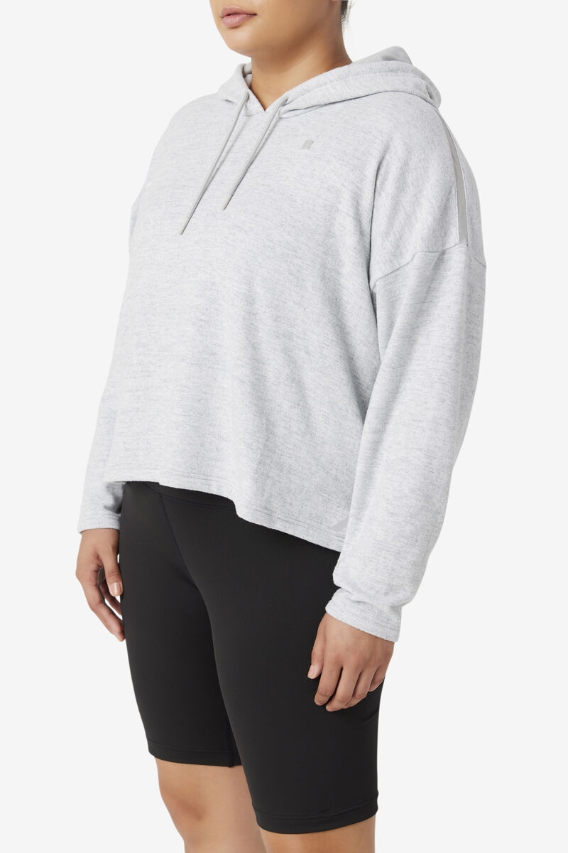 Fila Fi-lux Cropped Hoodie Light Grey | ssWHwRewW8x