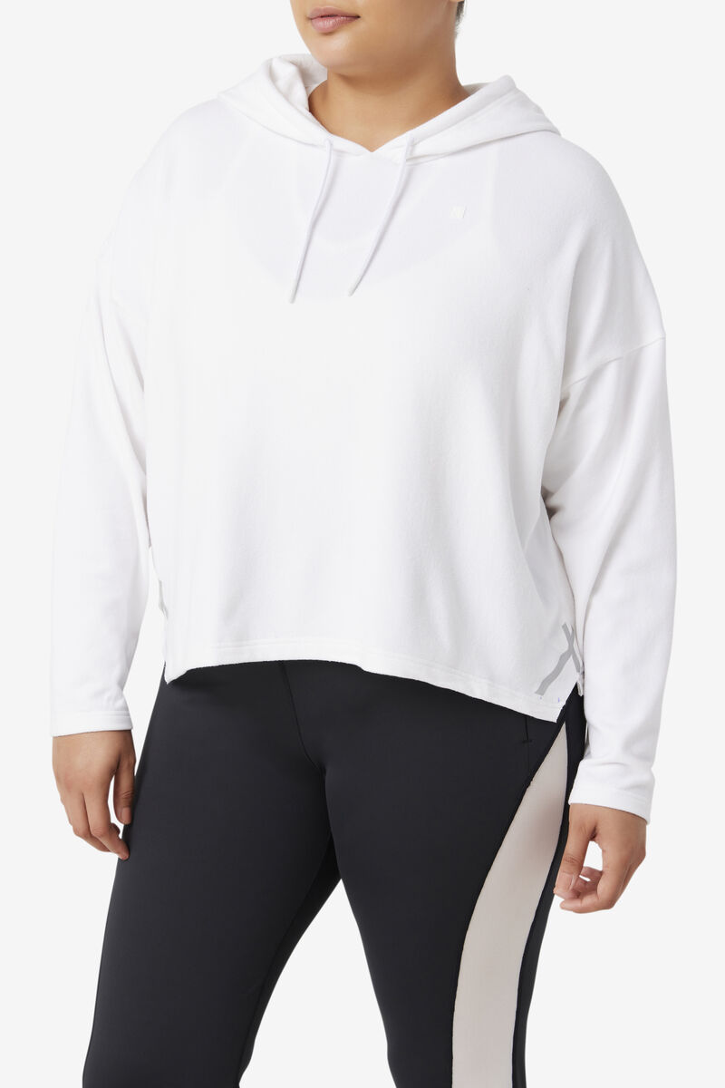 Fila Fi-lux Cropped Hoodie White | NtsCKrpIOBc