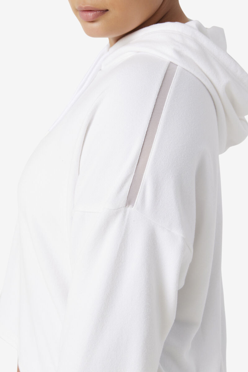 Fila Fi-lux Cropped Hoodie White | NtsCKrpIOBc