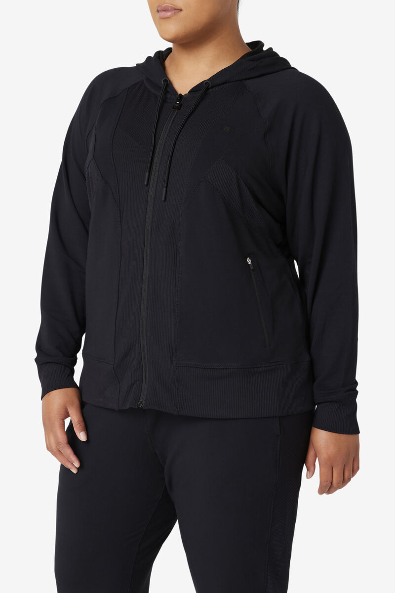 Fila Fi-lux Texture Full Zip Hoodie Black | awk6f6tCSpM